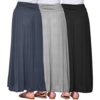 High Waisted Ruched Fold Over Elastic Waistband Flowy Long Length Skirts