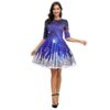 Women's Flare Dress Christmas Vintage Half Sleeve