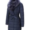 Women's Faux Leather Puffer Padding Long Jacket