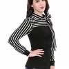 Allegra K Women's Tie-Bow Neck Striped Shirt - Elevate Your Office Style