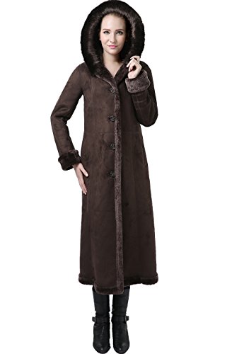 41SoxD5Nu2L Women's Pauline Hooded Faux Shearling Maxi