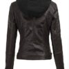 Lock and Love Quilted Faux Leather Biker Jacket with Hoodie - Your Style Essential