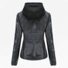 Faux Leather Jacket Women Motorcycle Coat for Biker