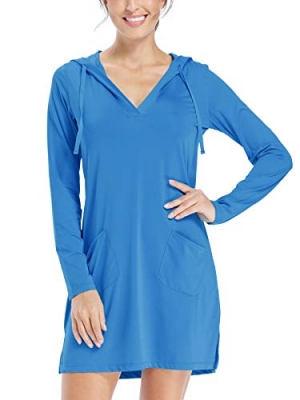 Long Sleeve Shirt Dress Sun Protection