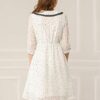 Allegra Ok Ladies' Peter Pan Collar Chiffon Shirt: Star Puff Sleeve Dress for Stylish Weekend Gatherings