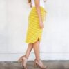 Short Skirt for Women Knee Length Casual Striped