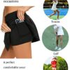 Lightweight Pleated Athletic Skort for Women – Comfortable Running, Tennis & Golf Skirt with Shorts & Pockets (XXL, Black)