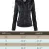 Womens Removable Hoodie Motorcyle Jacket M BLACK