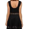 Women's Mesh See Through Sheer Block Skater Sleeveless Mini Dress
