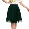 Women's Basic Versatile Stretchy Flared Casual Mini Skater Lace