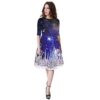 Women's Flare Dress Christmas Vintage Half Sleeve