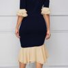 Women Bodycon Dress Cocktail Work Half Sleeve