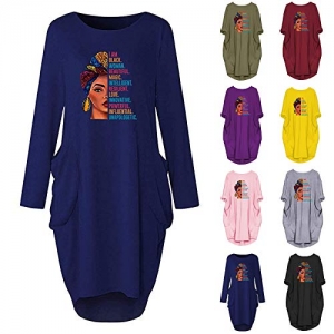 Long Sleeve Tunic Dresses Plus Size Baggy