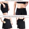 Women's 4 Pockets UV Protection 17" Long Tennis Running Skirt