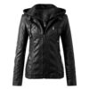 Faux Leather Jackets for Women Fashion Winter Double Zipper