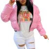 Women Winter Long Sleeve Zipper Puffer Jacket