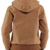 Stay Cozy and Stylish with Ladies's Weathered Duck Wildwood Jacket - Carhartt Brown, Size Large
