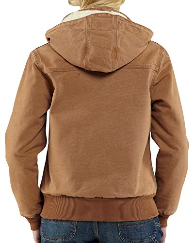 41cqQo-J9ZL.SL1500 Stay Cozy and Stylish with Ladies's Weathered Duck Wildwood Jacket - Carhartt Brown, Size Large