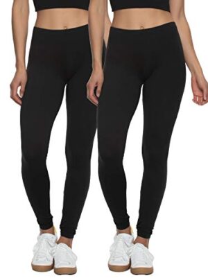 Yoga Pants Velvety Super Soft Lightweight Leggings 2-Pack - for Women