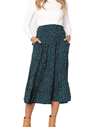 High Waisted Skirts for Women Beach Pleated A Line Skirt