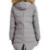 Lined Down Parka Hooded Winter Coat Drawstring Puffer Jacket
