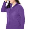 Women's Plus Size Zip-Front Microfleece Jacket