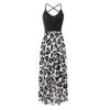 Sleeveless V-Neck Floral Summer Casual Long Skirt Dress