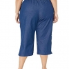 Alfred Dunner Plus Size Denim Capris Pants with Elastic Waist – Comfortable, Flattering, and Versatile 20W Jeans