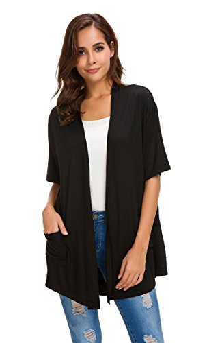 Womens Short Sleeve Open Front Cardigans Sweater Review ⋆WoClothes.com
