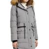 Lined Down Parka Hooded Winter Coat Drawstring Puffer Jacket