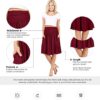 Women Knee Length Navy a Line Skirt with Side Pockets