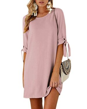 Summer Dresses for Women Half Sleeves Self-tie