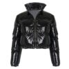 Women Winter Long Sleeve Zipper Puffer Jacket
