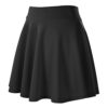Versatile Stretchy Flared Casual Mini Skater Skirt