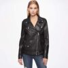 Oversized Faux Leather Belted Motorcycle Jacket