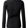 Long Sleeve Button Down Dress Shirt Black Large