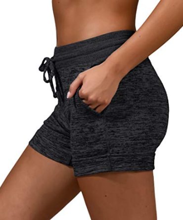 Activewear Lounge Shorts with Pockets and Drawstring for Women