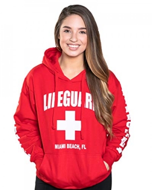 Lifeguard Official Hoodie in Purple, designed for all seasons with a durable lifeguard print. 