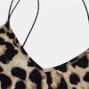 Spaghetti Strap Dress Deep V-Neck Sleeveless Bodycon Midi Club Dress