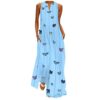 Dress Contrast Color Print Half Sleeves Robes Oversized