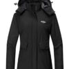 Women's Warm Ski Coat Fleece Winter Jackets Windproof Raincoat