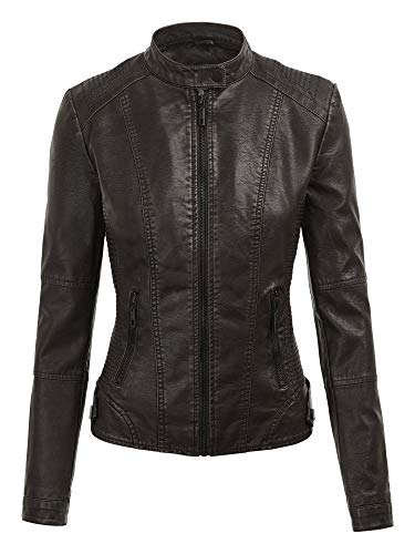 41yoZgugPuL Lock and Love Quilted Faux Leather Biker Jacket with Hoodie - Your Style Essential
