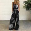 Women's Casual Baggy Overalls Cotton Linen Jumpsuit
