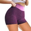 Fitness Yoga Pants, High Waist Jacquard Honeycomb