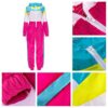 One Piece Outfits Set High Waist Pants Long Sleeve Zipper Front