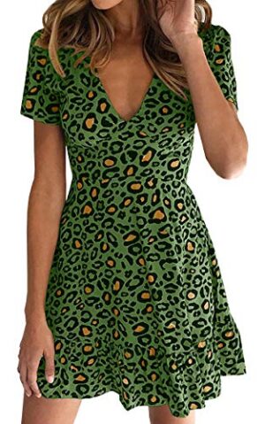 Short Sleeve Sexy Ruffles Fashion Mini Dress