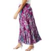 London Women's Plus Size Flowing Crinkled Skirt Elastic Waist