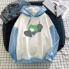 Cute Graphic Skateboarding Frog Hoodie – Cozy Pullover for Fall and Winter Casual Wear