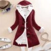 Cardigan Coat Knit Button Sweater Women Casual Woolen Coat