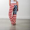 Loose Casual Pants American Flag Drawstring Wide Leggings
